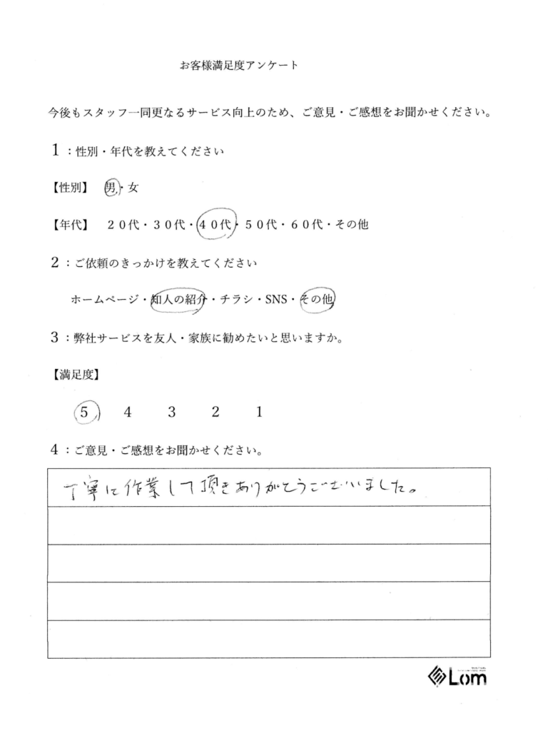 【事例 / 浜松市】2DK 集合住宅の遺品整理 Lom（ロム）